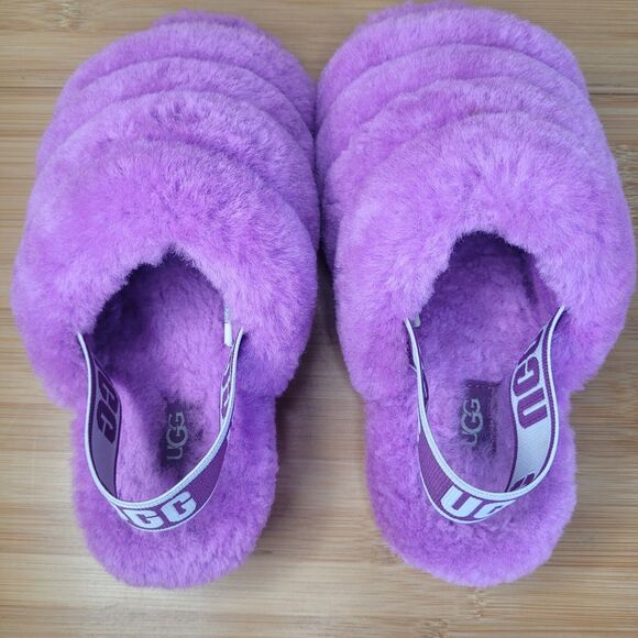 ugg fluff yeah slides Womens Size 6 Youth 4 Berrylicious Purple comfy lounge - Picture 7 of 9